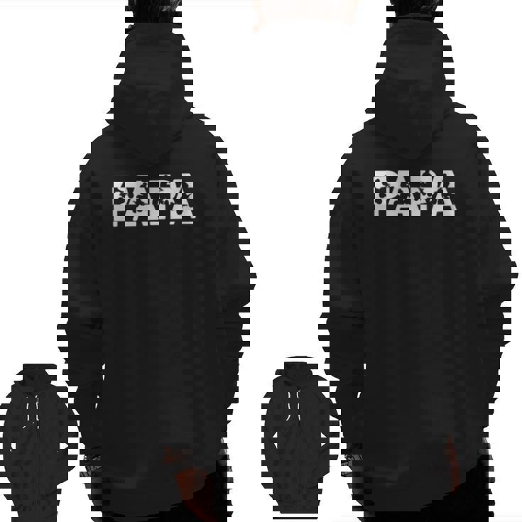 Mens Father's Day For Dad Papa Atv Quad Wheeler Zip Up Hoodie Back Print