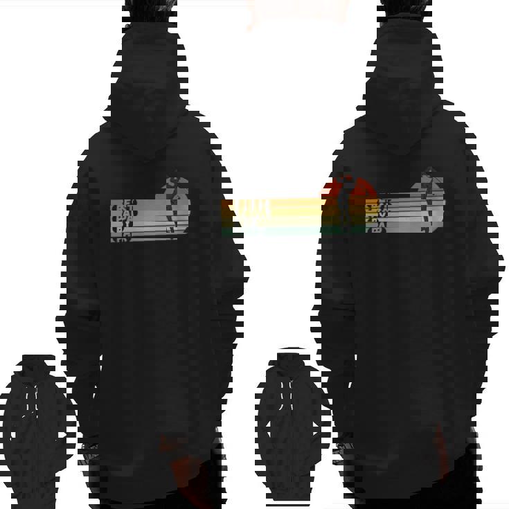 Mens Golf Best Papa By Par Father's Day Golf Zip Up Hoodie Back Print