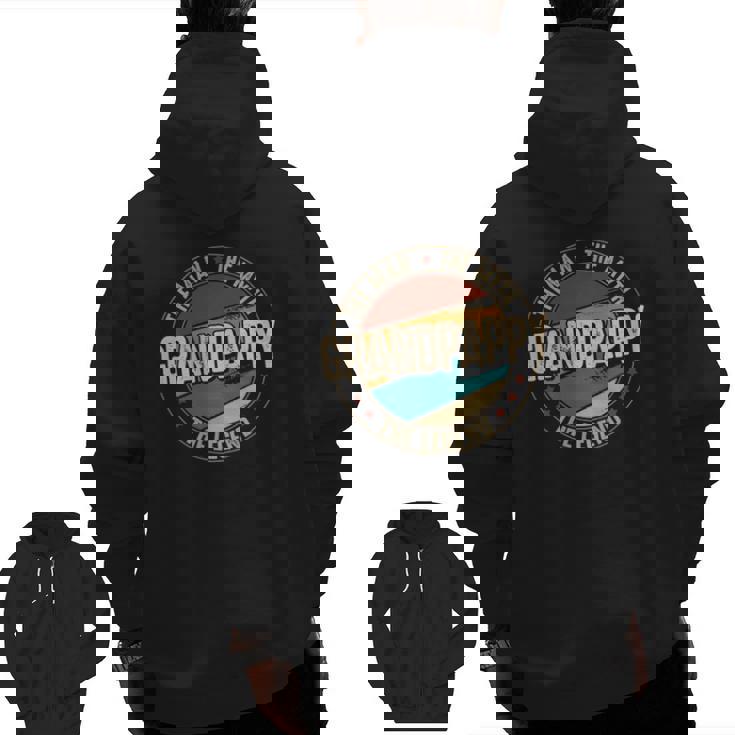 Mens Grandpappy S From Grandchildren Grandpappy Myth Legend Zip Up Hoodie Back Print