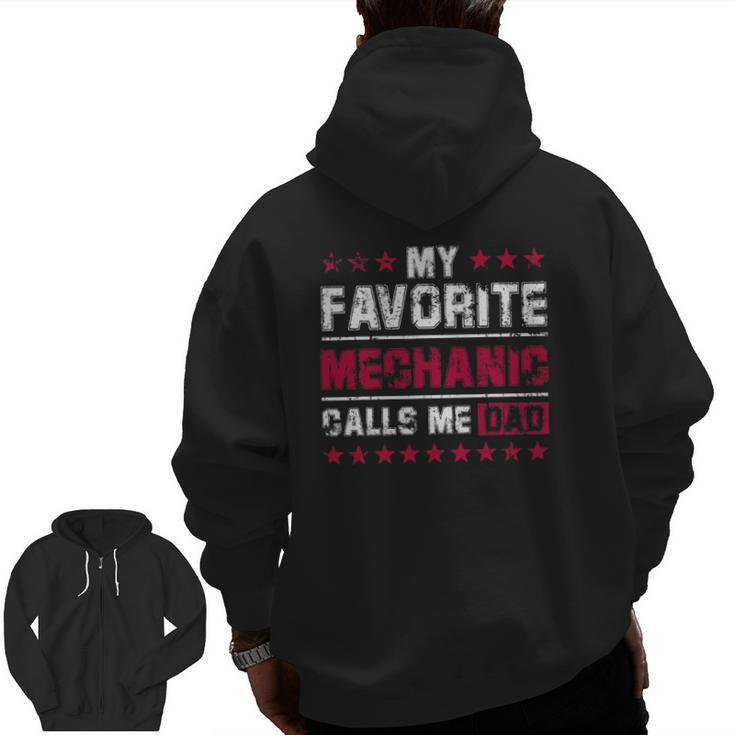 Mens Mechanic Dad From Daughterfather's Day Zip Up Hoodie Back Print