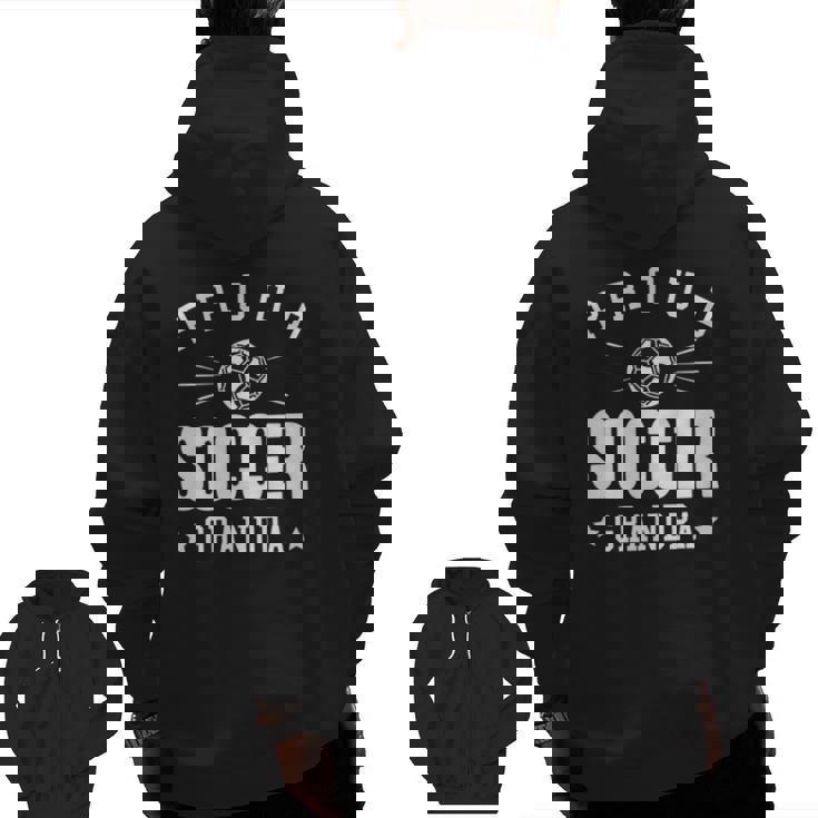 Mens Proud Soccer Grandpa Zip Up Hoodie Back Print