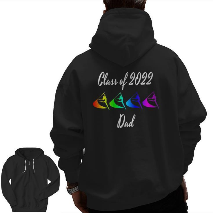 Mens Rainbow Color Guard Dad Flag Graphic Class Of 2022 Ver2 Zip Up Hoodie Back Print