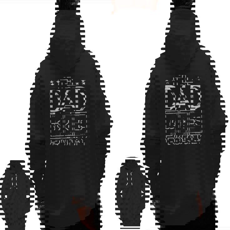 Mens I Tell Dad Jokes Periodically Chemistry Dad Jokes Zip Up Hoodie Back Print