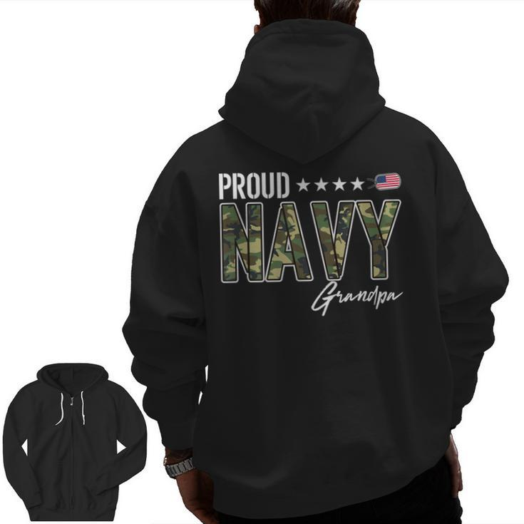 Nwu Type Iii Proud Navy Grandpa Zip Up Hoodie Back Print