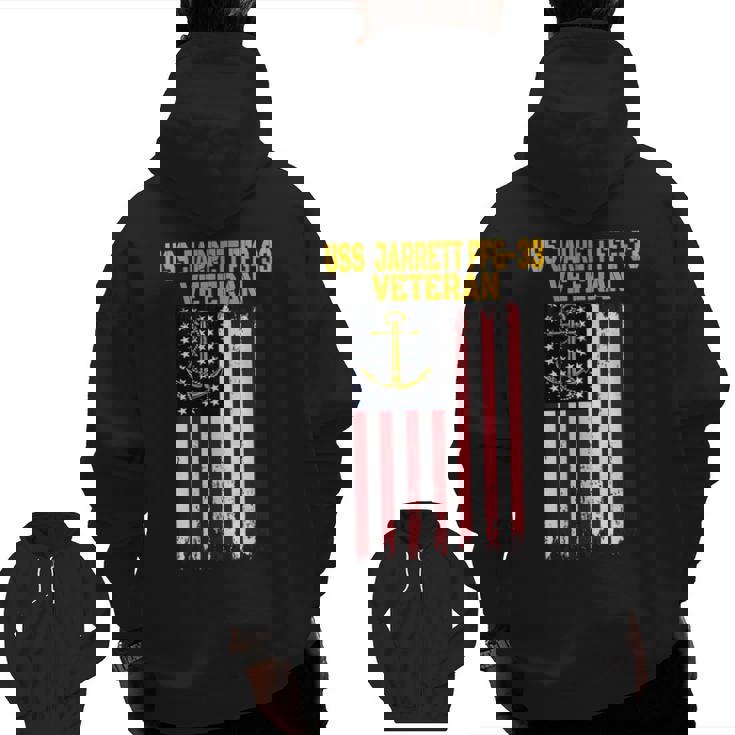 Uss Jarrett Ffg-33 Frigate Veterans Day Father's Day Zip Up Hoodie Back Print