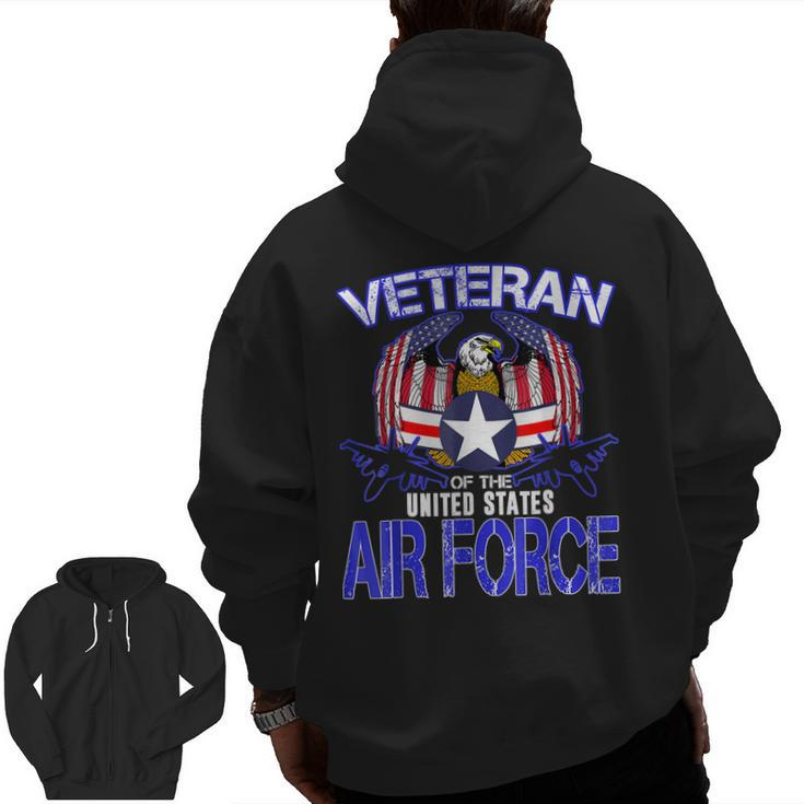 Veteran Of The United States Us Air Force Veteran Day Zip Up Hoodie Back Print