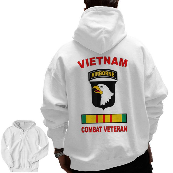 101St Airborne Division Vietnam Veteran Combat Paratrooper Zip Up Hoodie Back Print