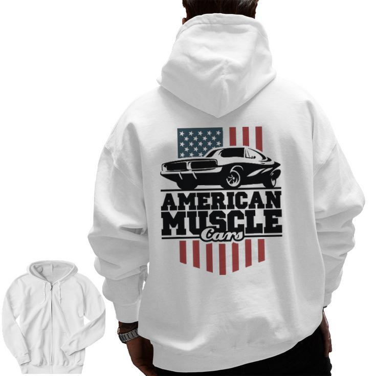 American Muscle Cars For High-Performance Car Lovers Zip Up Hoodie Back Print