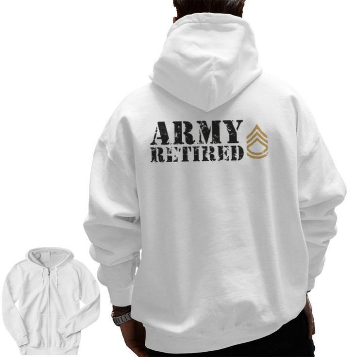 Army Sergeant First Class Sfc Zip Up Hoodie Back Print