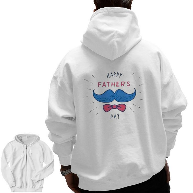 The Best Father In The World Happy Father's Day Zip Up Hoodie Back Print