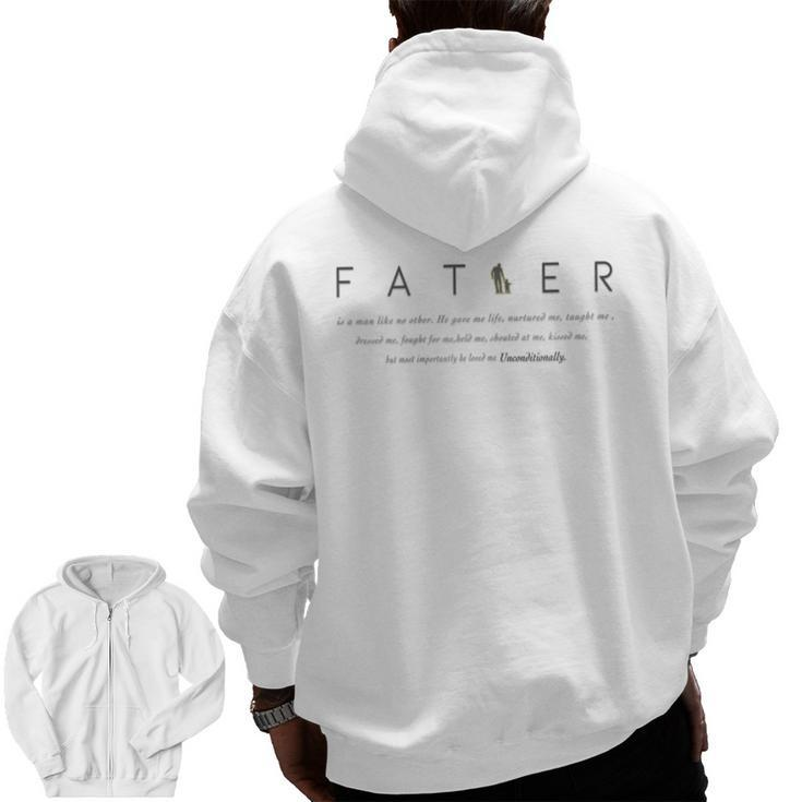 Fashion New Father Best For Dad Zip Up Hoodie Back Print