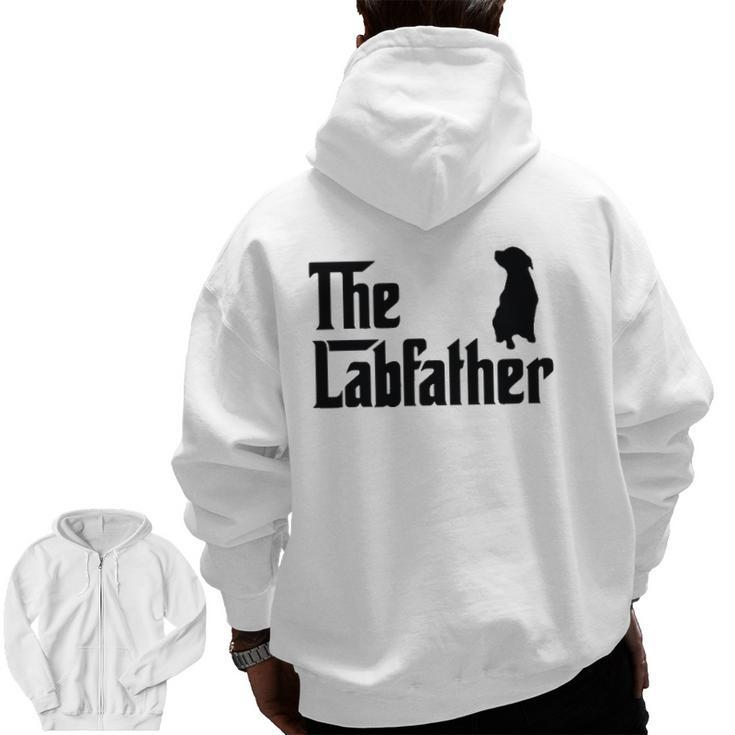 Coolest Lab Dad For Black Labrador Dog Lover Men Zip Up Hoodie Back Print
