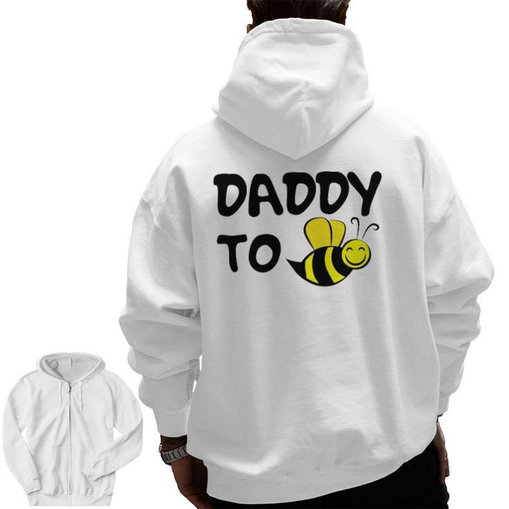 Daddy To Be Promoted To Dad Soon To Be Father's Day Zip Up Hoodie Back Print