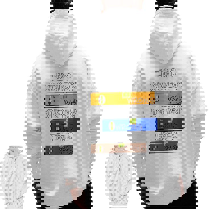 Mens Construction Handyman Joke Pun Tools Dad Contractor Zip Up Hoodie Back Print