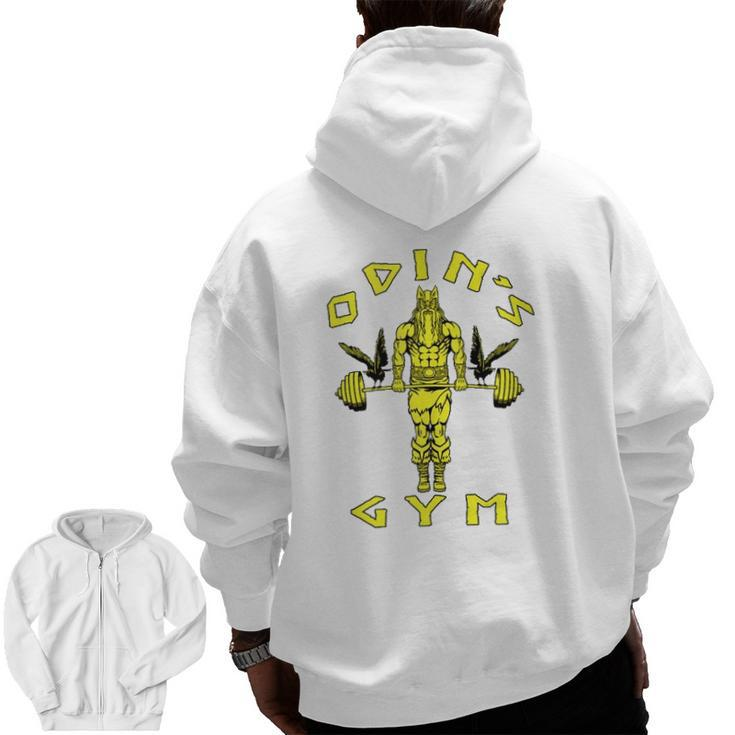 Odin's Gym Fitness Workout Training Weightlifting Zip Up Hoodie Back Print