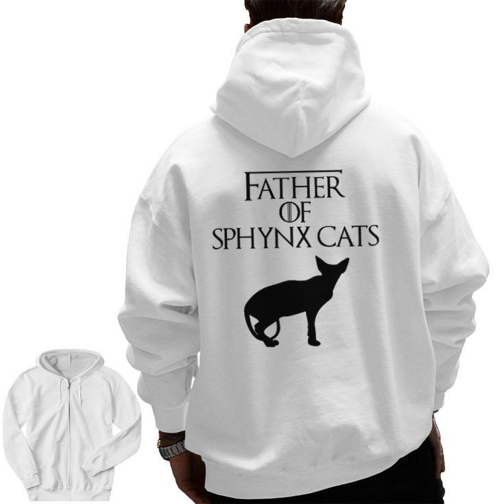 Unique Black Father Of Sphynx Cats Lover E010510 Ver2 Zip Up Hoodie Back Print