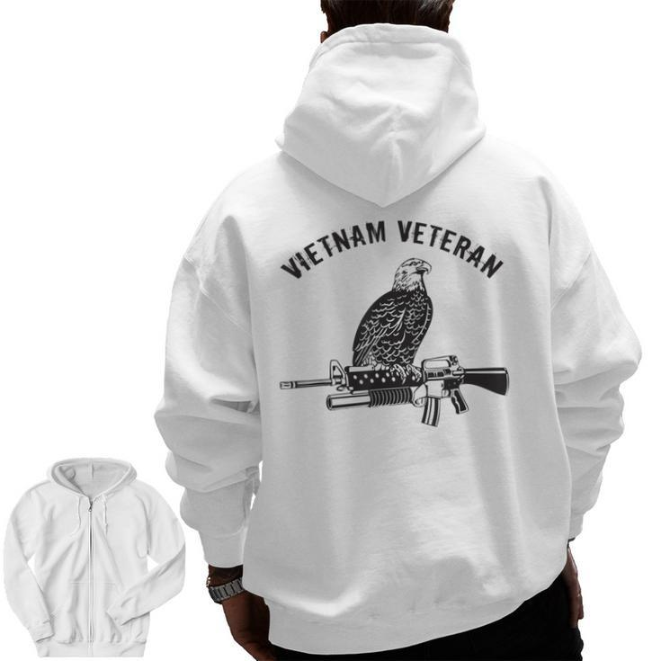 Us Army Us Navy Us Air Force Vietnam Veteran Zip Up Hoodie Back Print