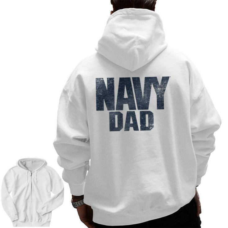 US Navy Dad  Zip Up Hoodie Back Print
