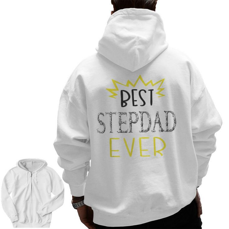 World's Best Step Dad Husband Zip Up Hoodie Back Print