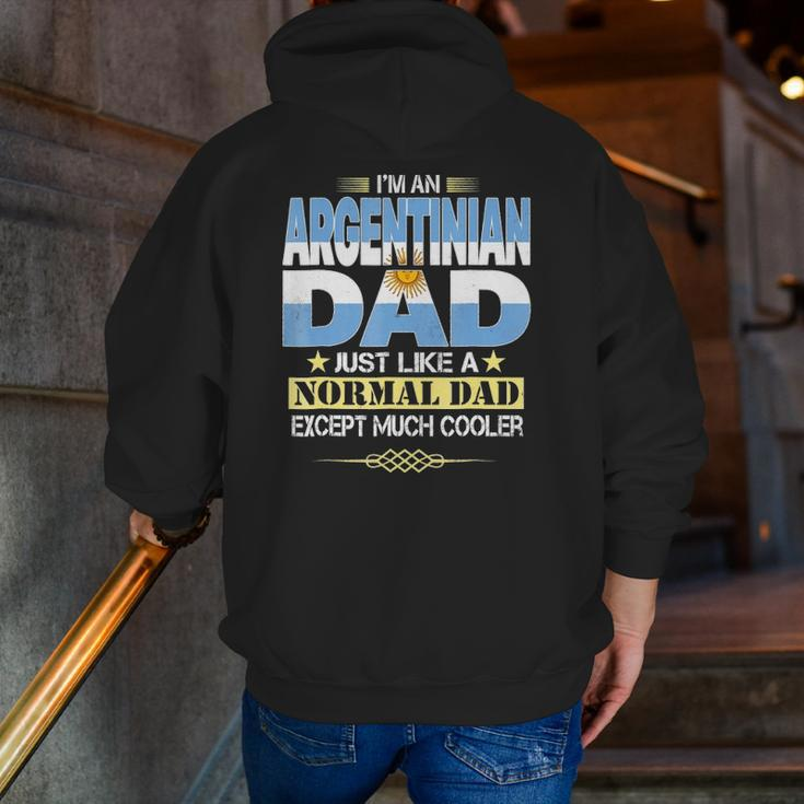 Argentinian Dad Father's Day Zip Up Hoodie Back Print