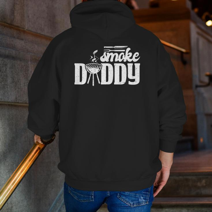 Bbq Smoker Smoke Daddy Zip Up Hoodie Back Print