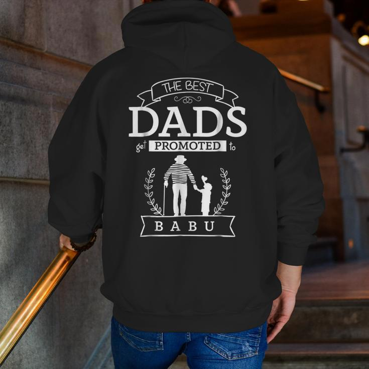 The Best Dads Promoted To Babu Grandpa Babu Zip Up Hoodie Back Print