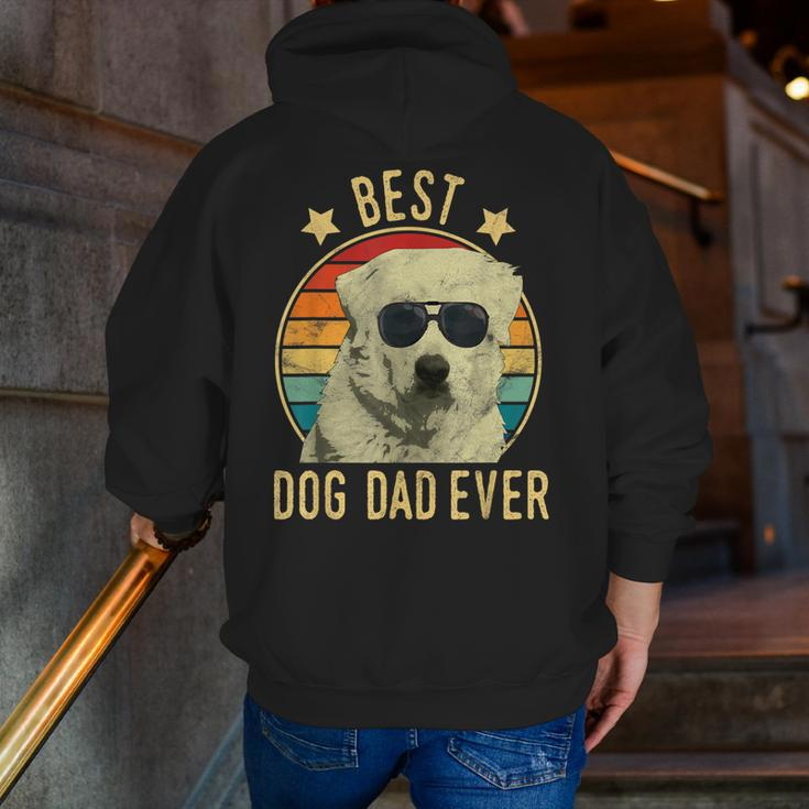 Best Dog Dad Ever Great Pyrenees Father's Day Zip Up Hoodie Back Print
