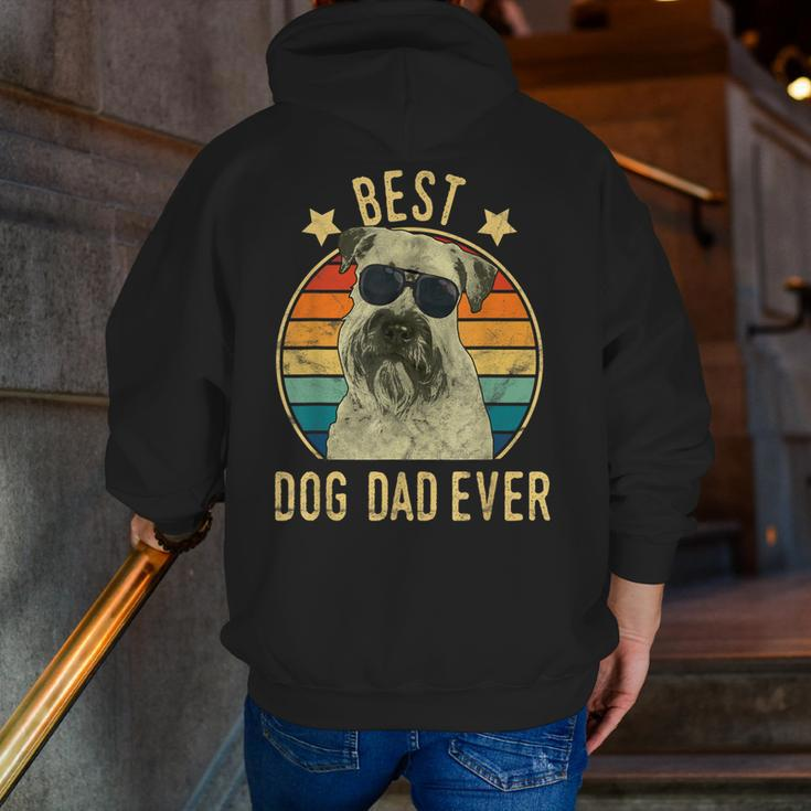 Best Dog Dad Ever Soft Coated Wheaten Terrier Father's Day Zip Up Hoodie Back Print