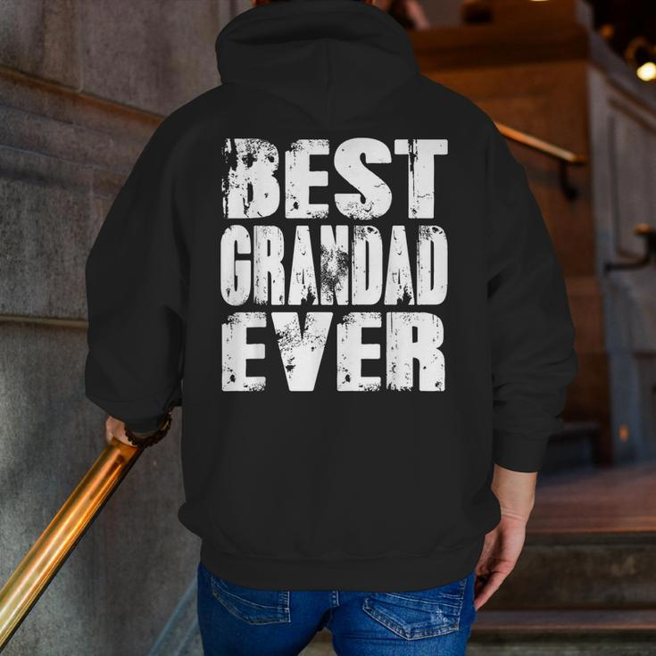 Best Grandad Ever Papa Dad Father's Day Zip Up Hoodie Back Print