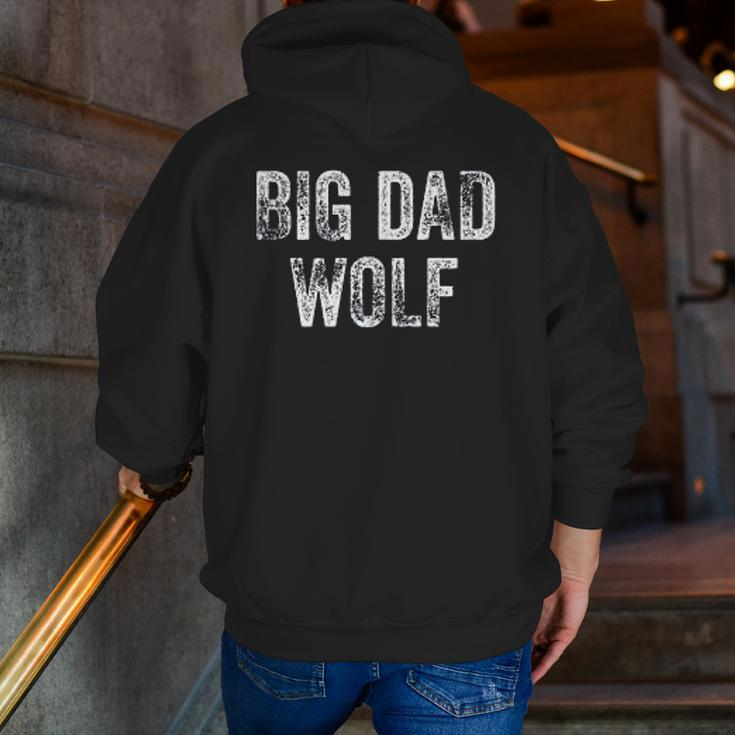 Big Dad Wolf Zip Up Hoodie Back Print