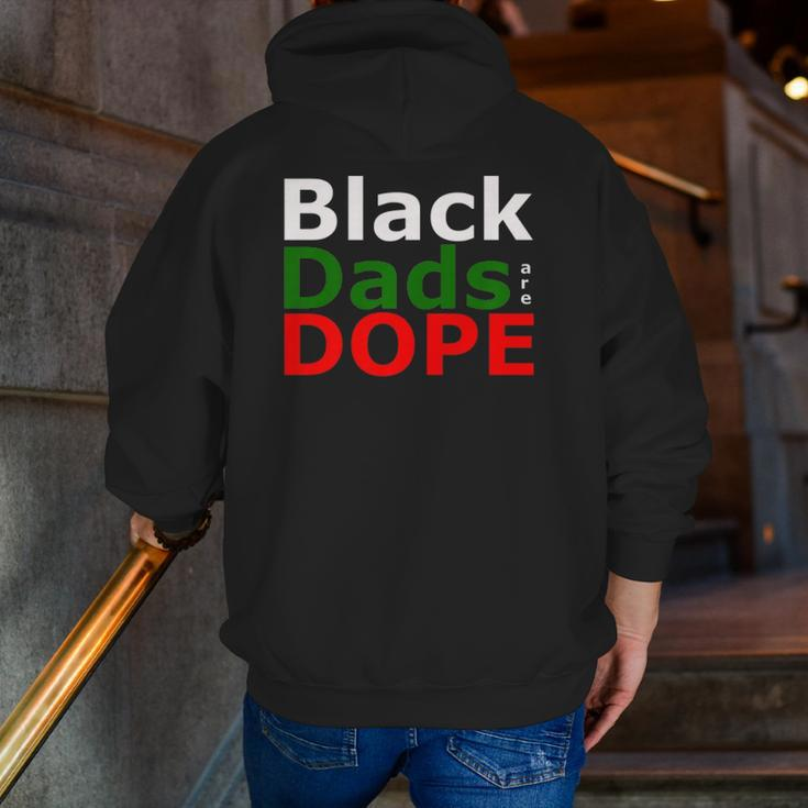 Black Dads Are Dope Zip Up Hoodie Back Print