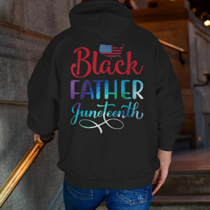 Black Father Day Junenth Zip Up Hoodie Back Print