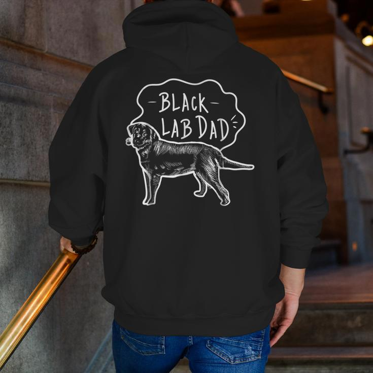 Black Labrador DadBlack Labrador Retriever Zip Up Hoodie Back Print