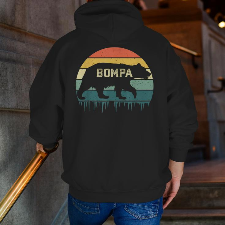 Bompa Grandpa Bompa Bear Zip Up Hoodie Back Print