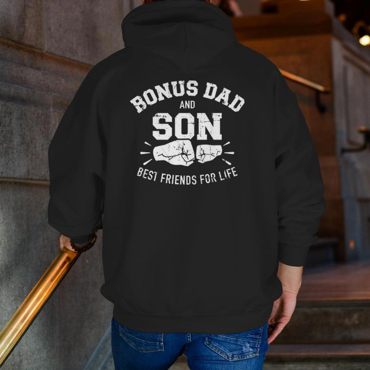 Bonus Dad And Son Best Friends For Life Zip Up Hoodie Back Print