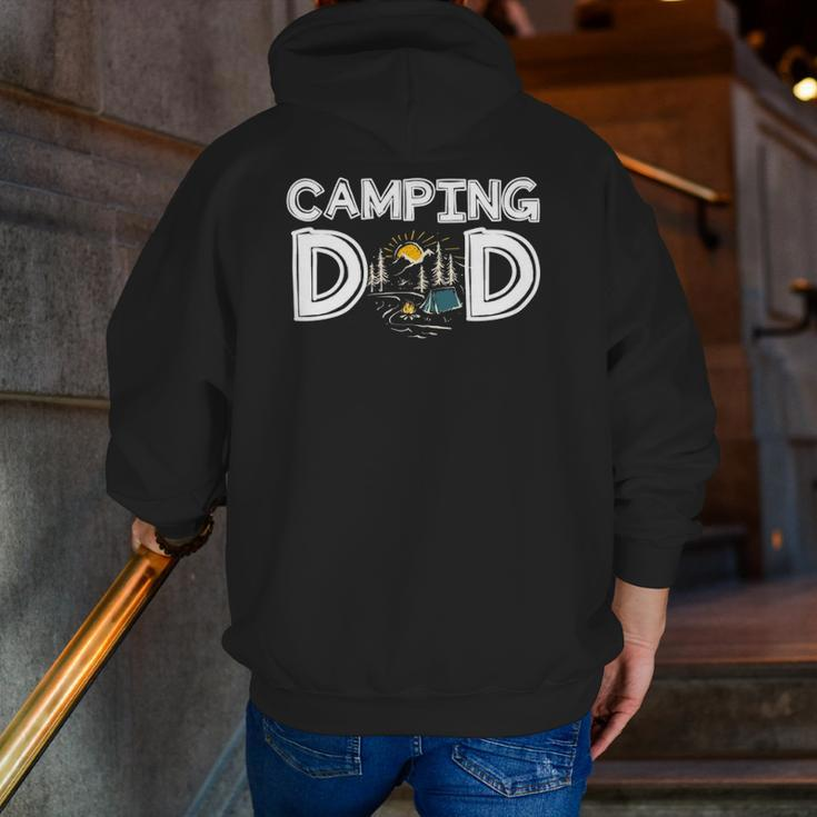 Camping Dad Camper Father's Day Camping Zip Up Hoodie Back Print