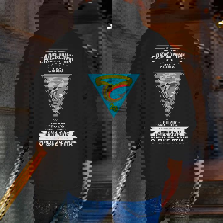 Carrier Air Wing Cvwr Zip Up Hoodie Back Print