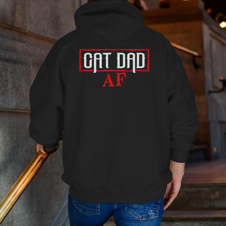 Cat Dad Af Cat Lover Zip Up Hoodie Back Print