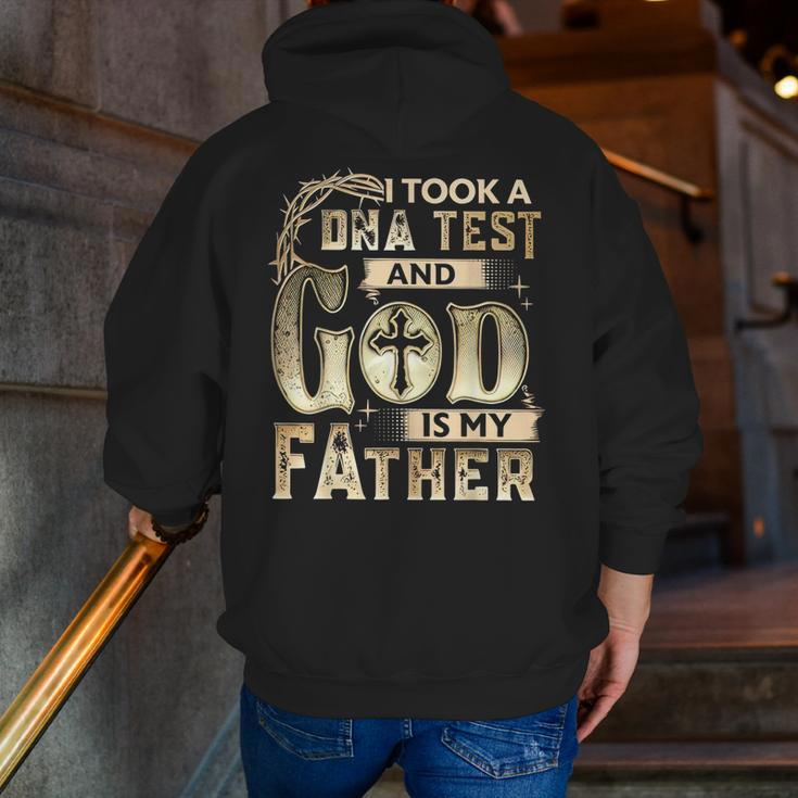Christian I Took A Dna Test And God Is My Father Gospel Pray Zip Up Hoodie Back Print