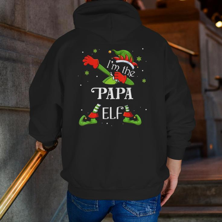 Christmas I'm The Papa Elf Zip Up Hoodie Back Print