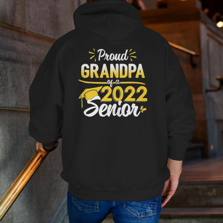 Class Of 2022 Graduation Proud Grandpa Of A 2022 Senior Zip Up Hoodie Back Print