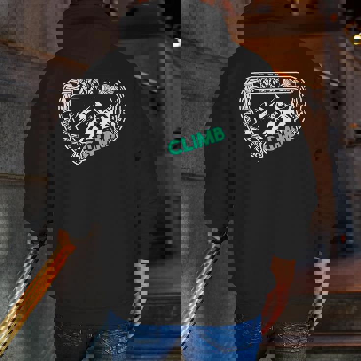 Free Mountain Climb Pullover Hoodie - Lustiger Kletterer Print Hoodie