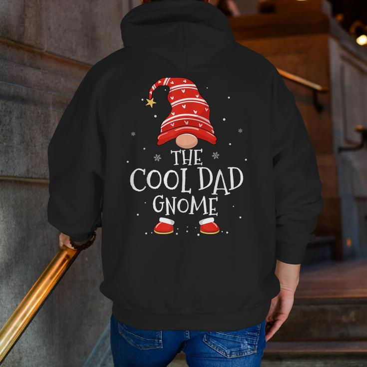 Cool Dad Gnome Xmas Family Matching Plaid Christmas Gnomes Zip Up Hoodie Back Print