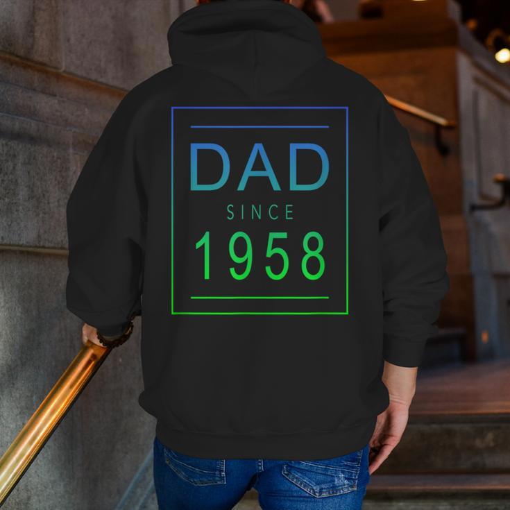 Dad Since 1958 58 Aesthetic Promoted To Daddy Father Bbkbqy Zip Up Hoodie Back Print