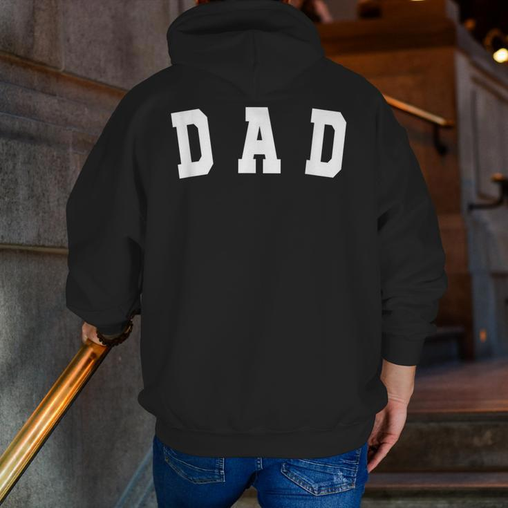 Dad Cool Fathers Day Idea For Papa Dads Men Zip Up Hoodie Back Print