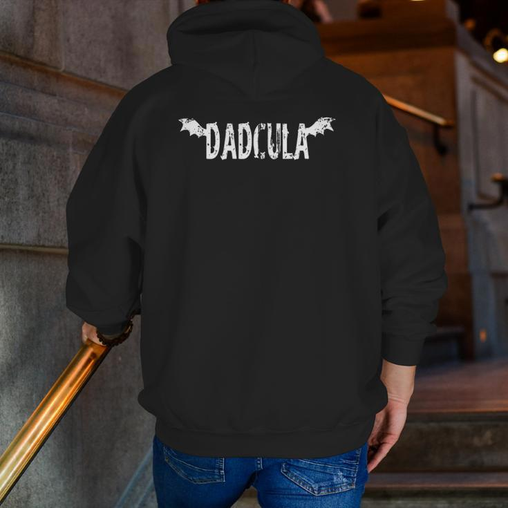 Dadcula Halloween Dad Dracula Halloween Zip Up Hoodie Back Print