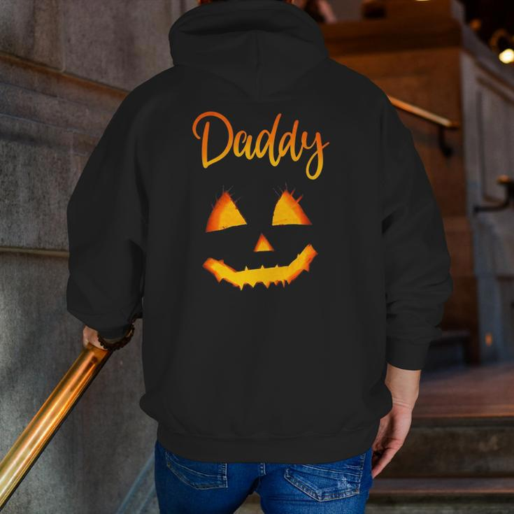 Daddy Pumpkin Halloweenfor Dad Men Zip Up Hoodie Back Print