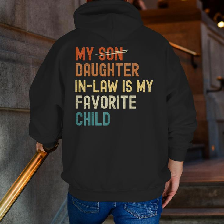 My Daughterinlaw Is My Favorite Child Fathers Day Zip Up Hoodie Back Print