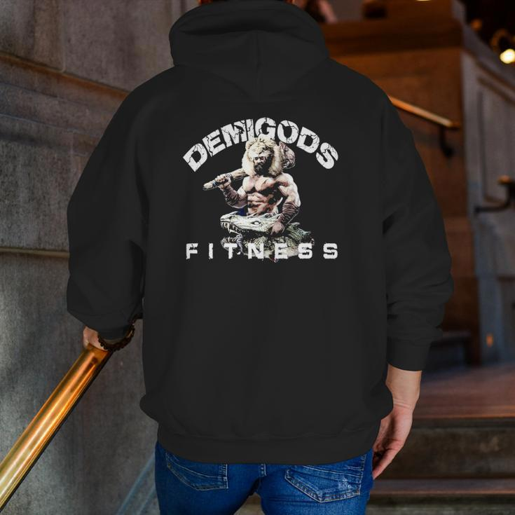 Demigods Fitness Workout Gym Power Zip Up Hoodie Back Print