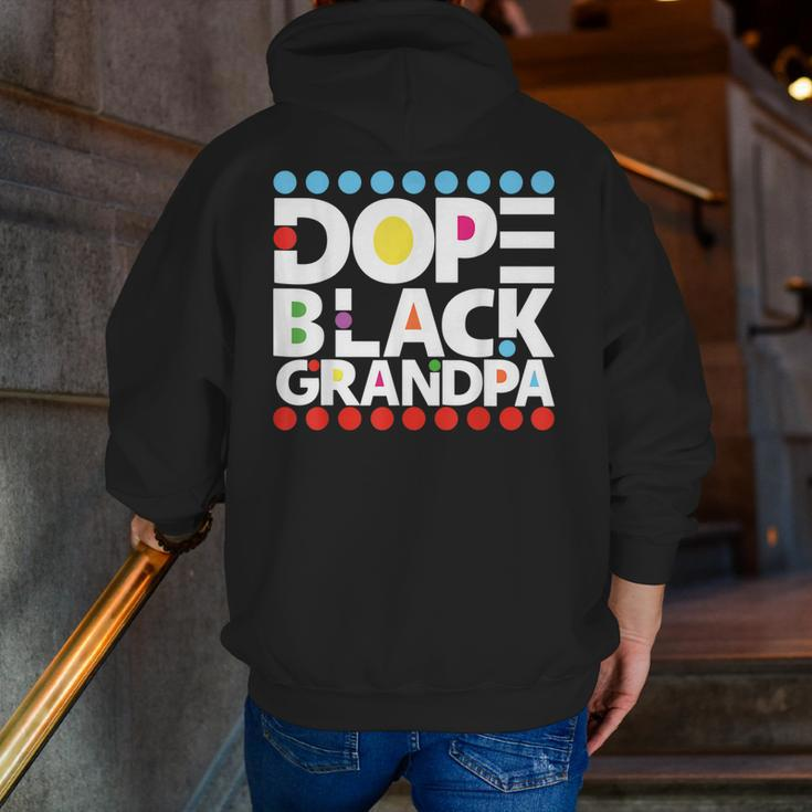 Dope Black Family Junenth 1865 Dope Black Grandpa Zip Up Hoodie Back Print